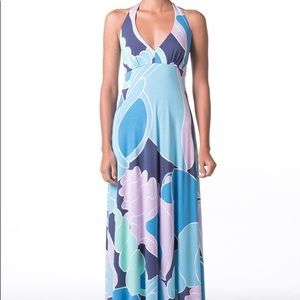 Tori Richard haulter maxi dress